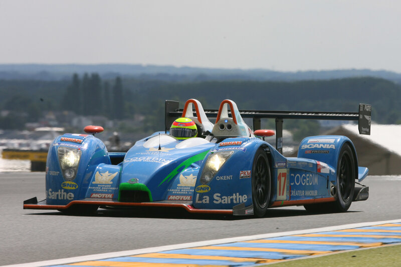 Blue Race Car on Track — Dynamic, Afternoon, Photograph, Driver, Race Car, White