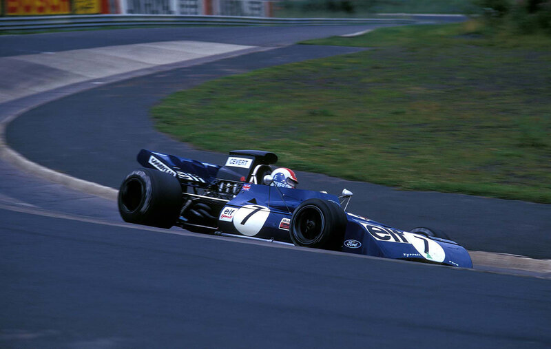 Blue Race Car on Track — Dynamic, Afternoon, Photograph, Driver