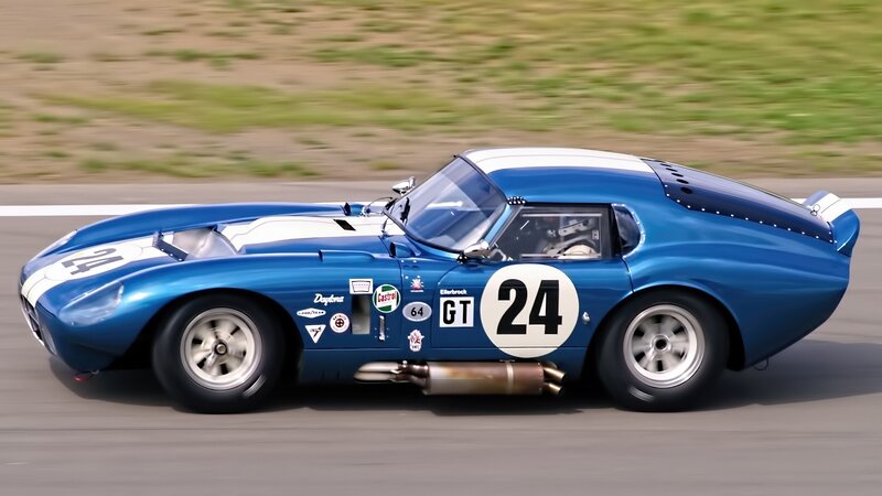 Blue Race Car on Track — Dynamic, Afternoon, Photograph, Race Car, Driver