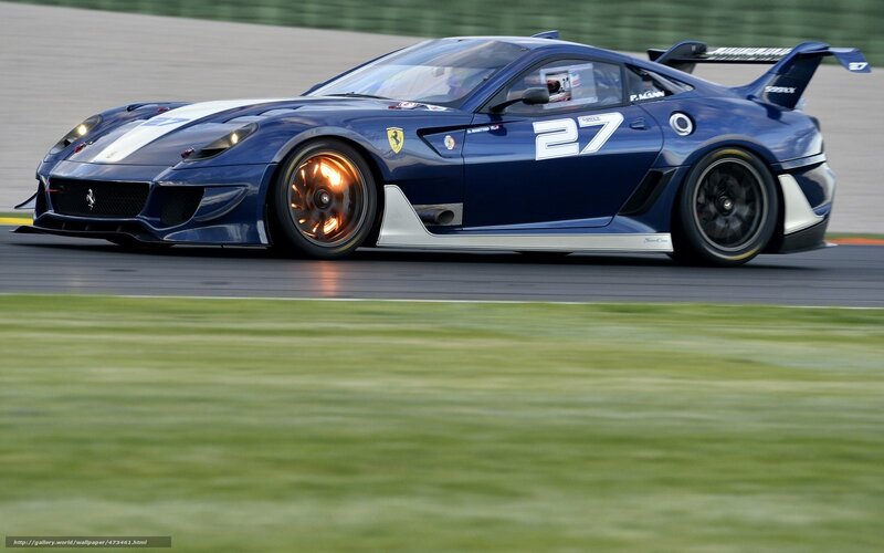 Blue Race Car on Track — Dynamic, Afternoon, Photograph, Race Car, Grass, White