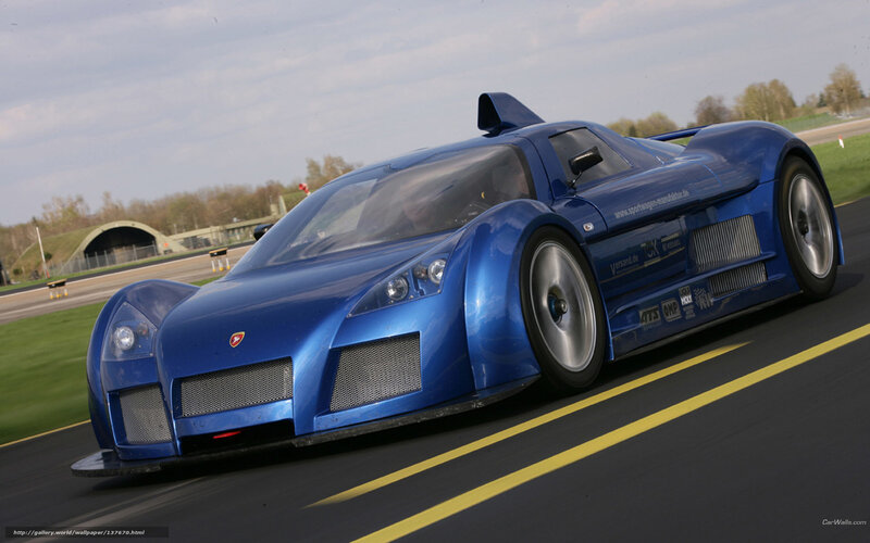 Blue Race Car on Track — Dynamic, Afternoon, Photograph, Race Track, Grass