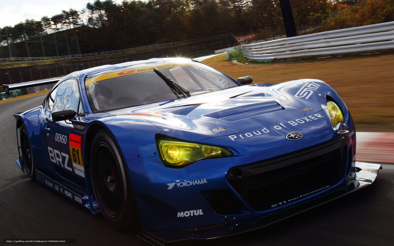 Blue Race Car on Track — Dynamic, Autumn