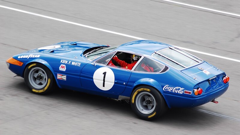 Blue Race Car on Track — Dynamic, Photograph, Driver, Race Car, White