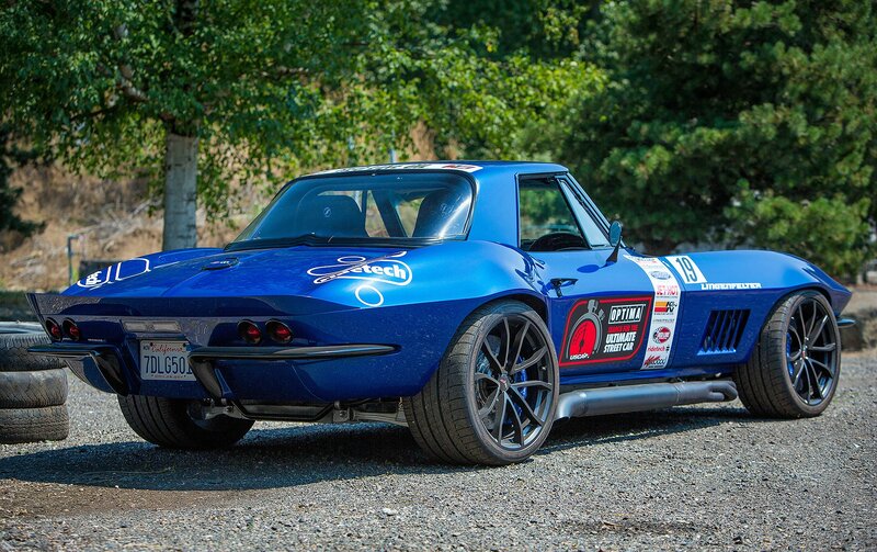 Blue Race Car — Outdoor, Afternoon