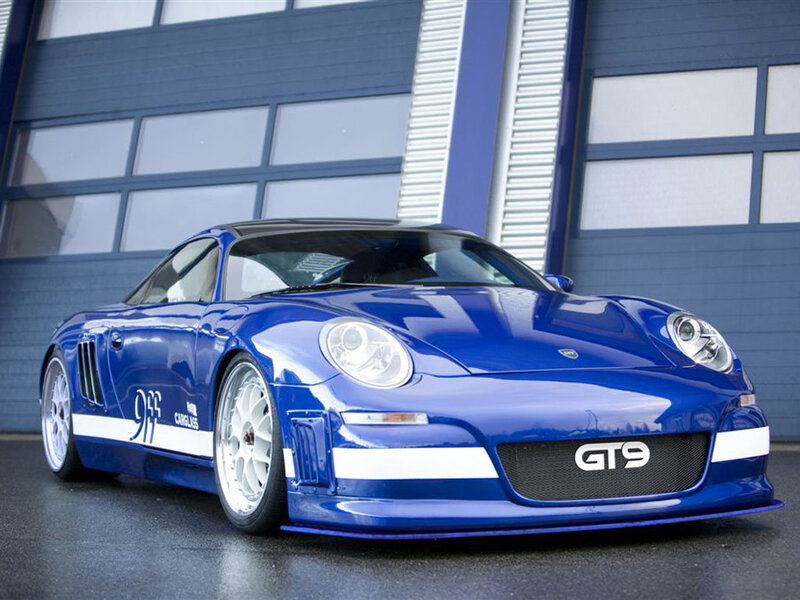 blue race car sports coupe