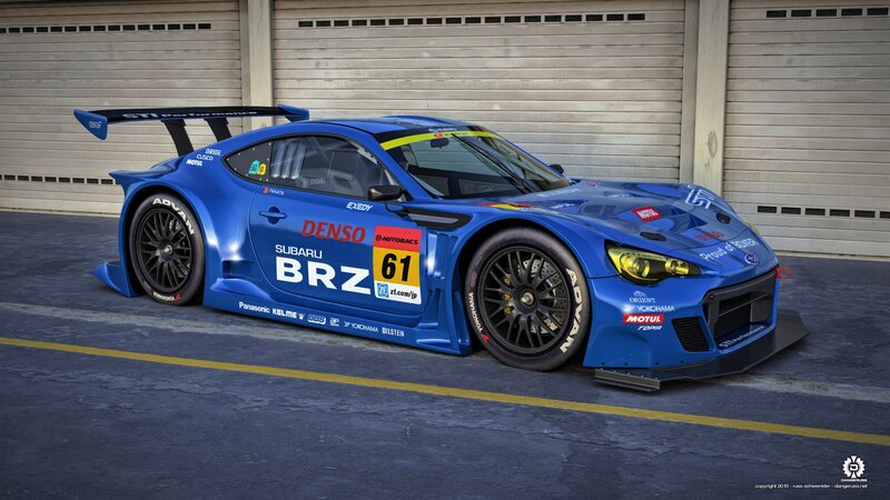 Blue Race Car — Static, 3d Render