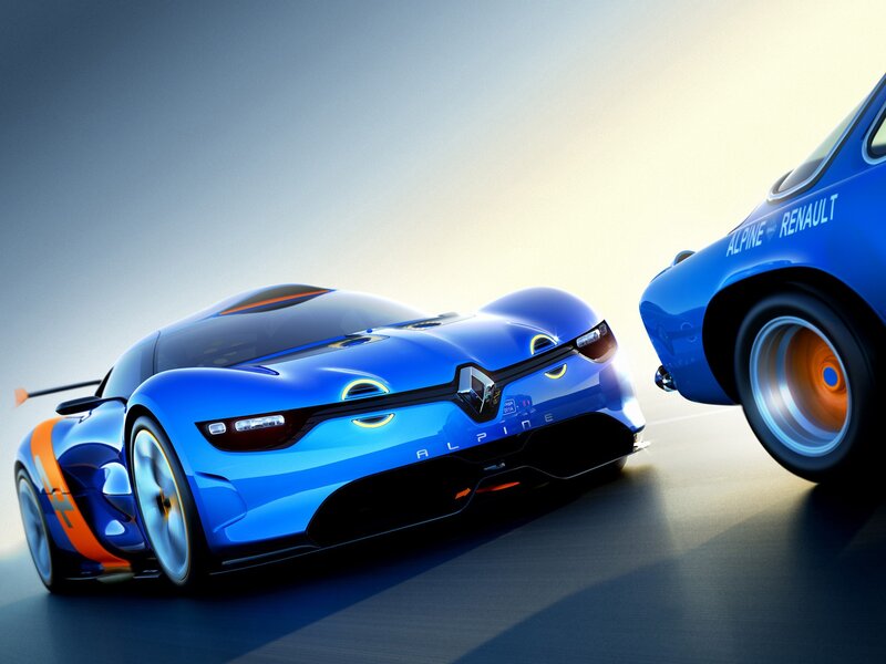 Blue Race Cars — Dynamic, 3d Render