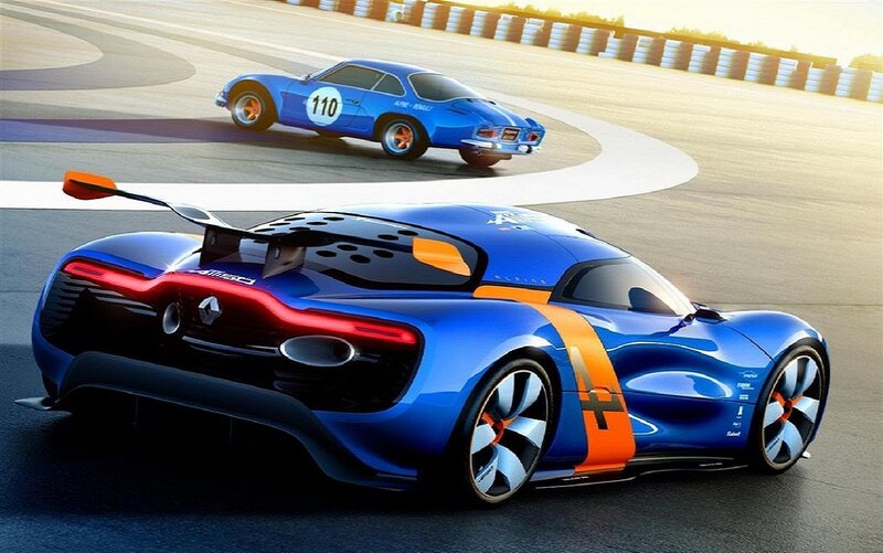 Blue Race Cars on Track — Dynamic
