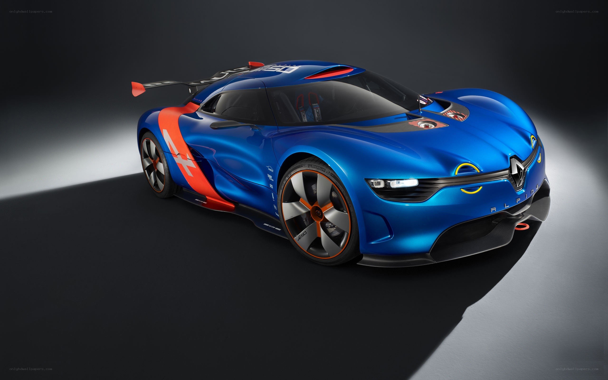 blue racing car concept