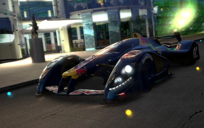 Blue Racing Car — Dramatic