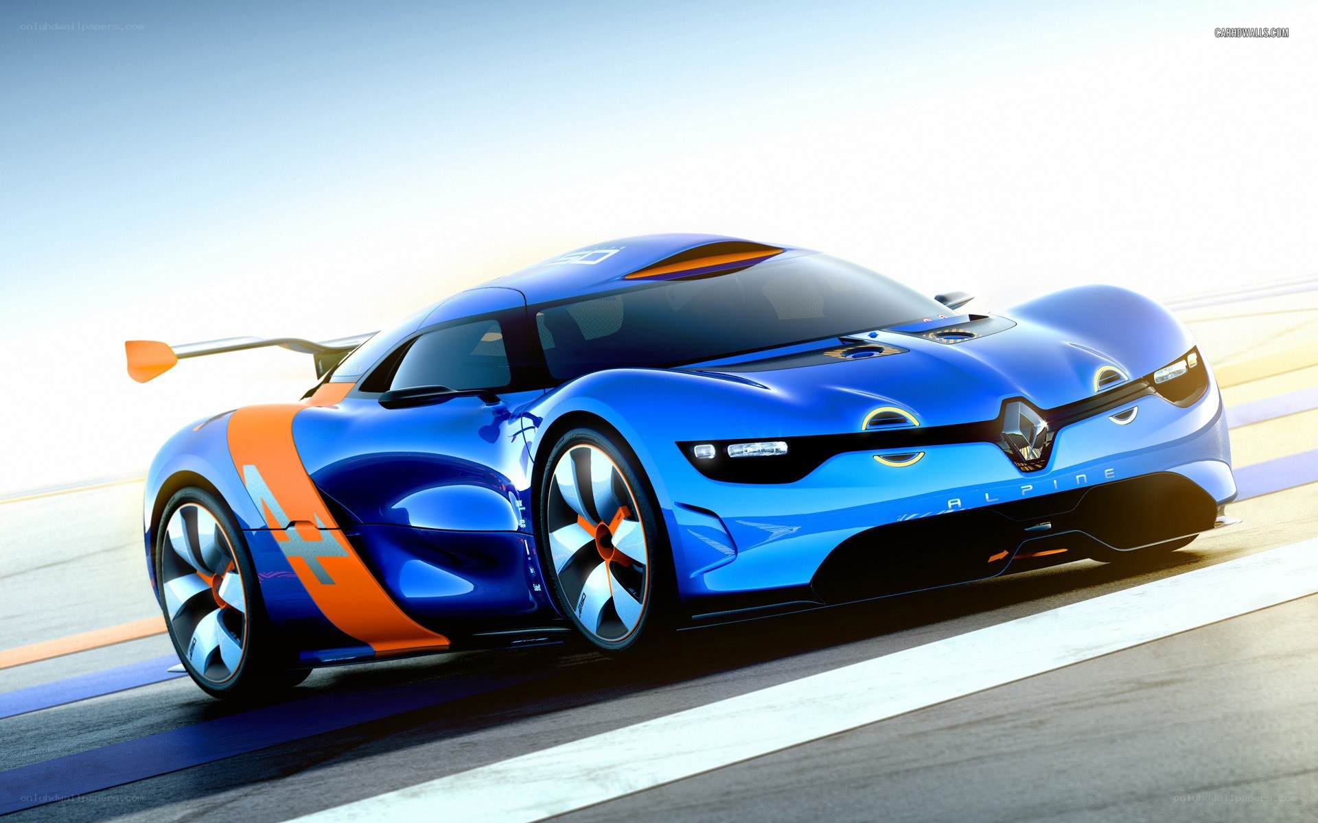 blue racing car on track