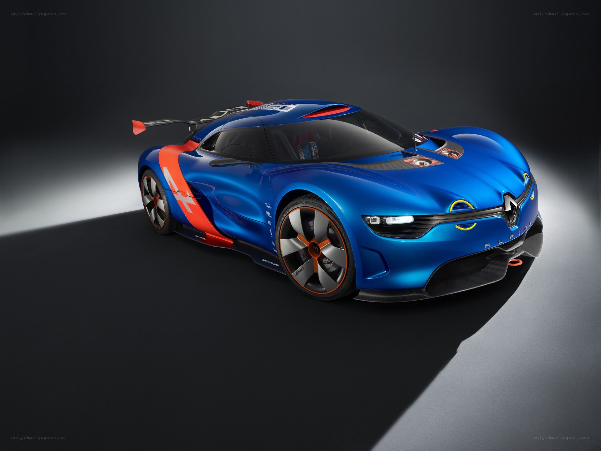 Blue racing concept car