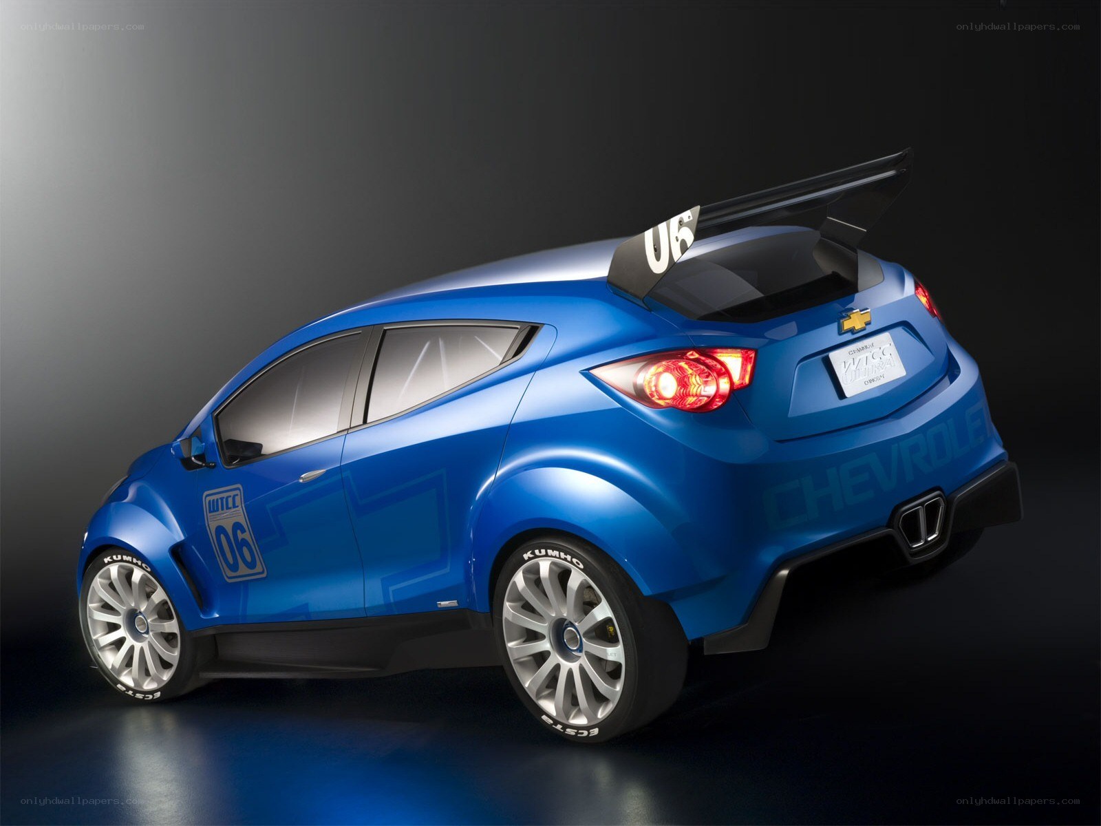blue racing concept car