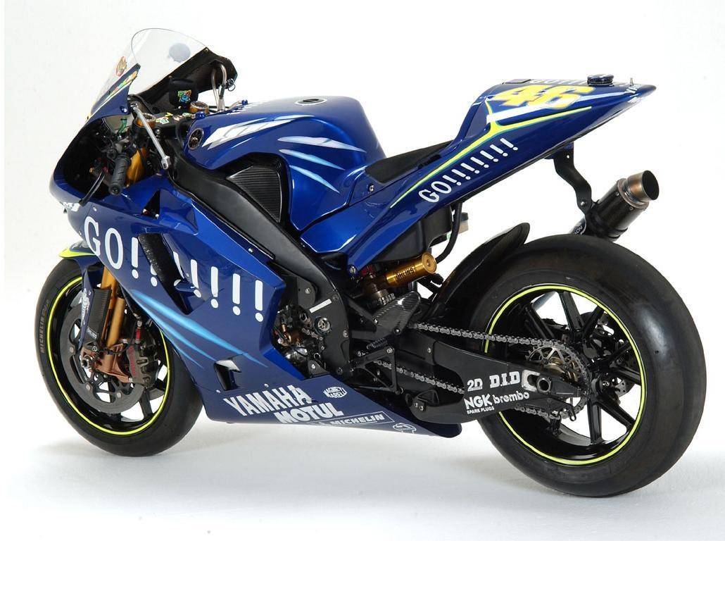 blue racing motorcycle