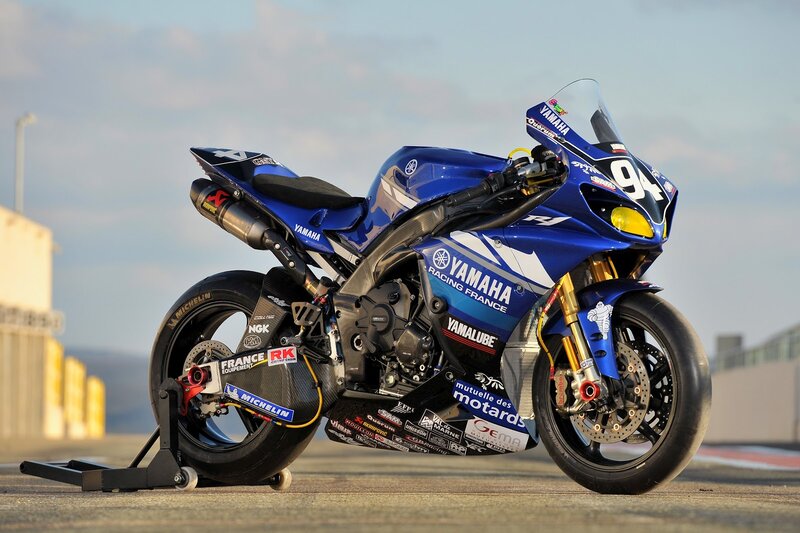 Blue Racing Motorcycle — Dramatic, Afternoon