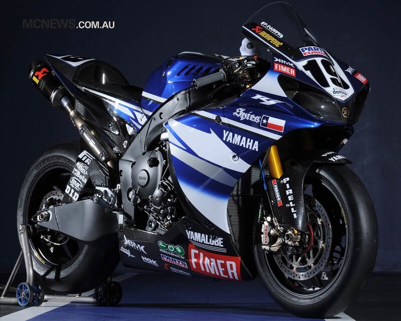 Blue Racing Motorcycle — Dramatic, Photograph