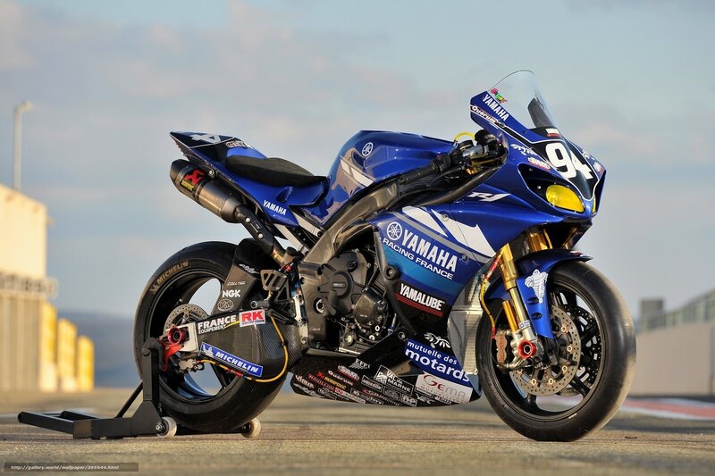 Blue Racing Motorcycle — Dramatic, Sunset, Photograph