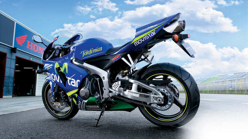 Blue Racing Motorcycle — Dramatic
