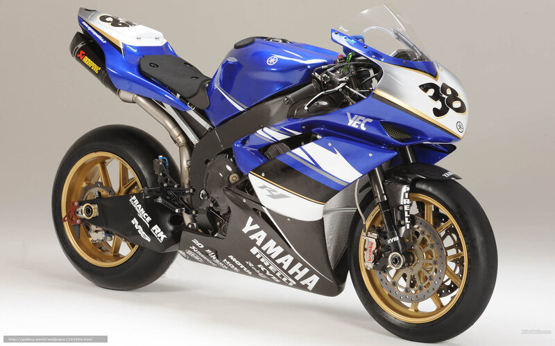 Blue Racing Motorcycle — Neutral, Photograph, Number 38