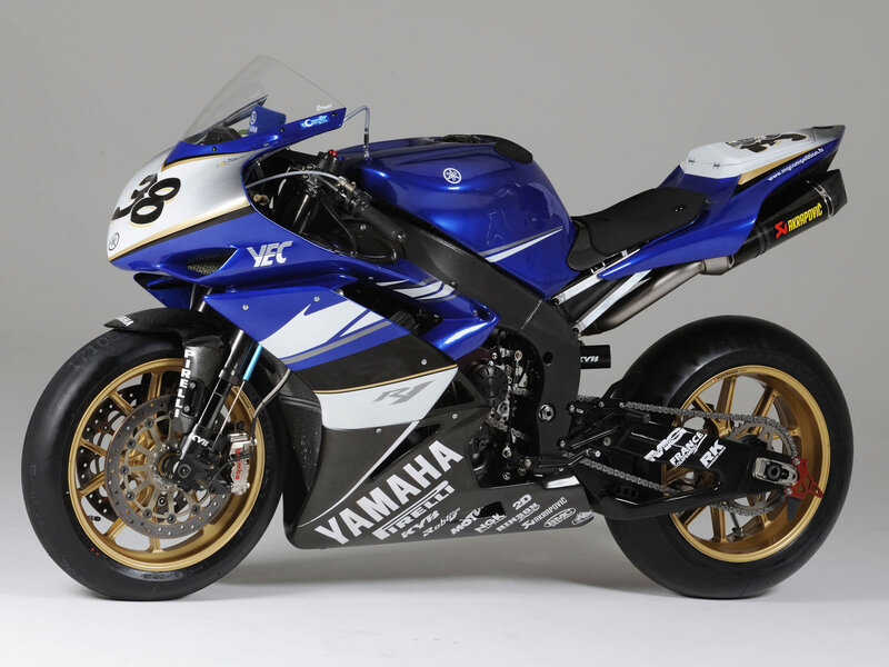 Blue Racing Motorcycle — Neutral, Photograph