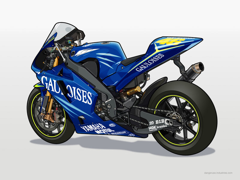 Blue Racing Motorcycle — Neutral