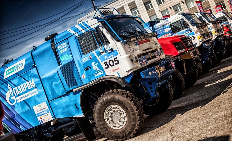 Blue Racing Trucks