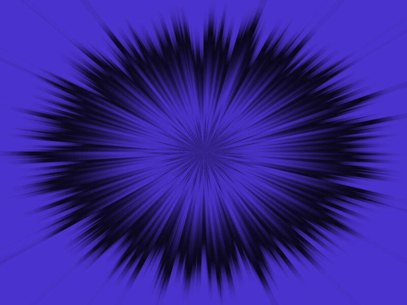 blue radial burst effect