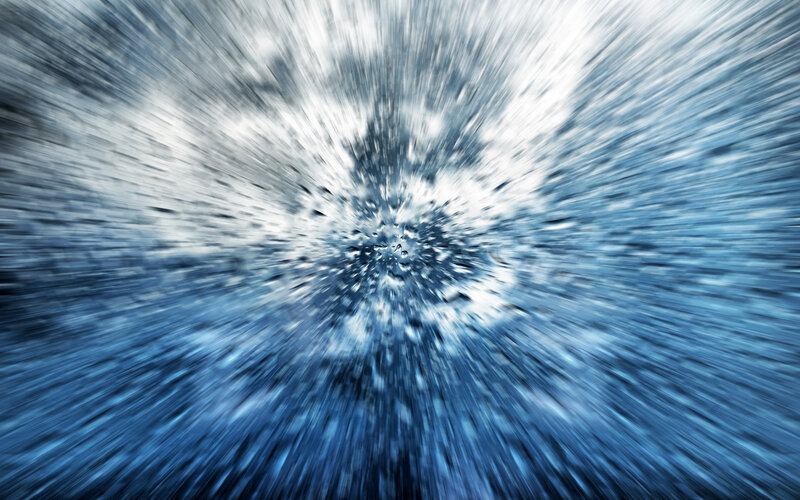 blue radial motion blur
