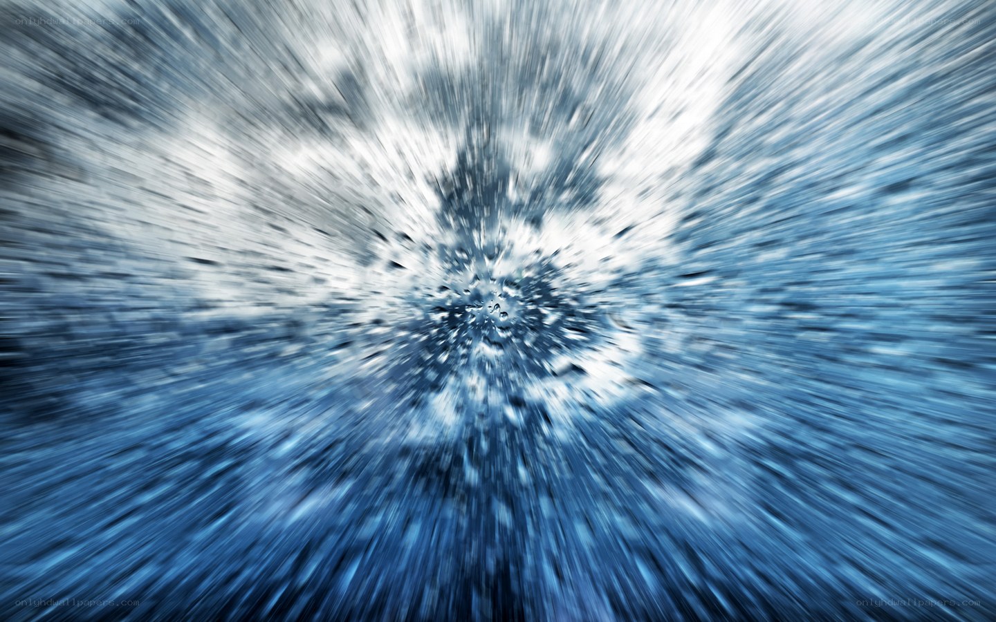 blue radial motion blur