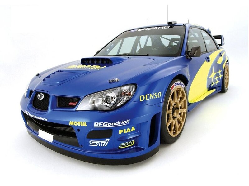 blue rally car