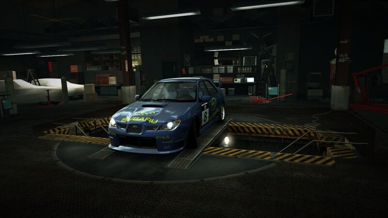 Blue Rally Car — Dark