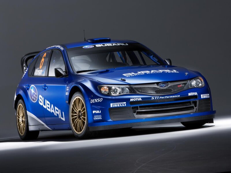 Blue Rally Car — Dramatic
