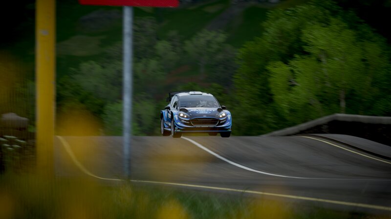 Blue Rally Car — Dynamic, Afternoon, 3d Render, Road