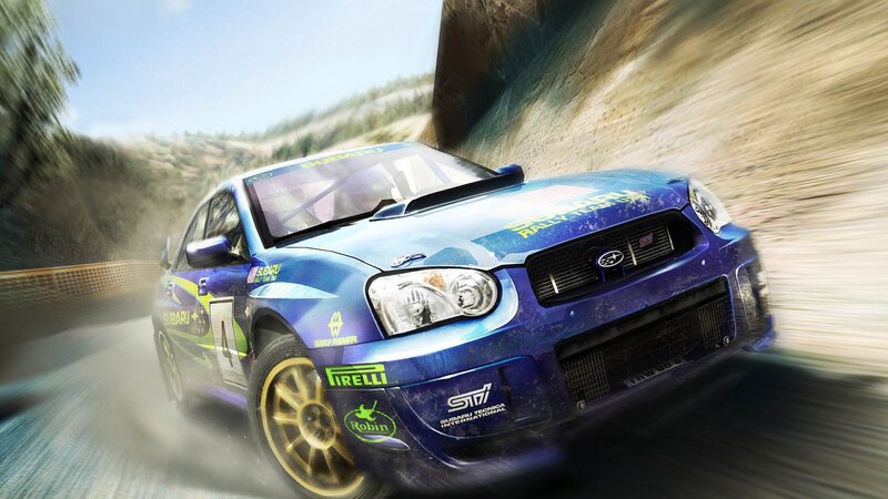 Blue Rally Car — Dynamic, Afternoon, Digital Art