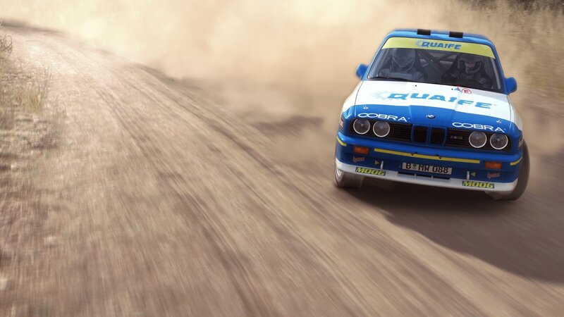 Blue Rally Car — Dynamic, Digital Art