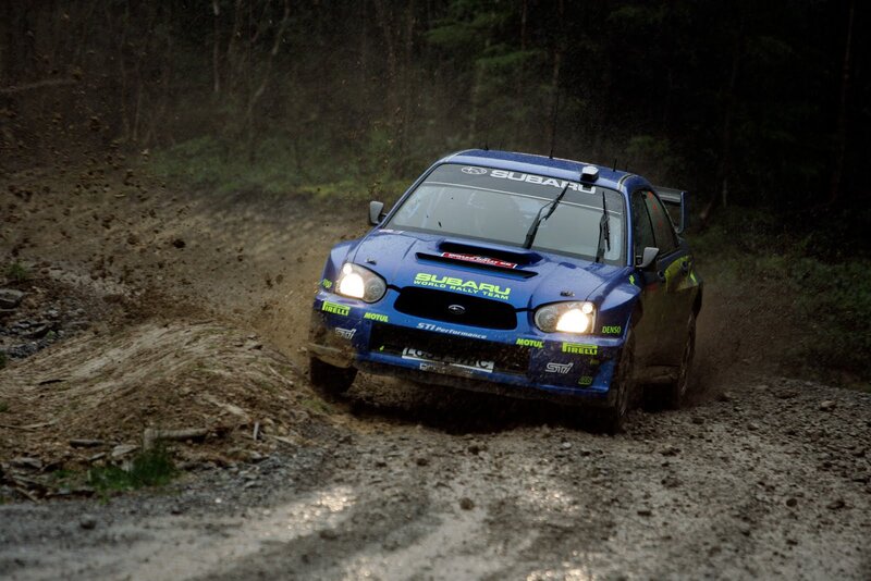 Blue Rally Car — Dynamic, Night