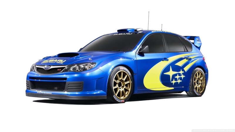 Blue Rally Car — Dynamic, Photograph, Racing Wheels