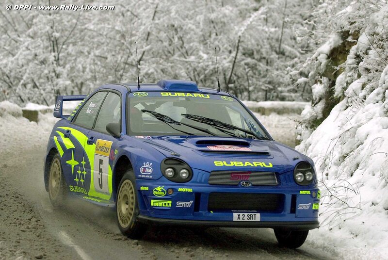 Blue Rally Car in Snow — Cold