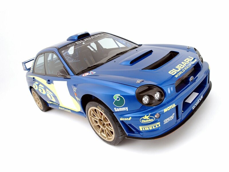 blue rally car model