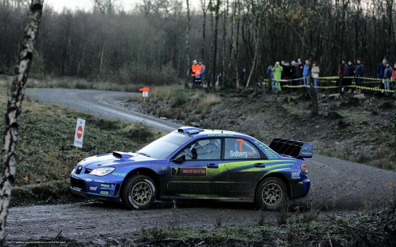 Blue Rally Car on Dirt — Dynamic