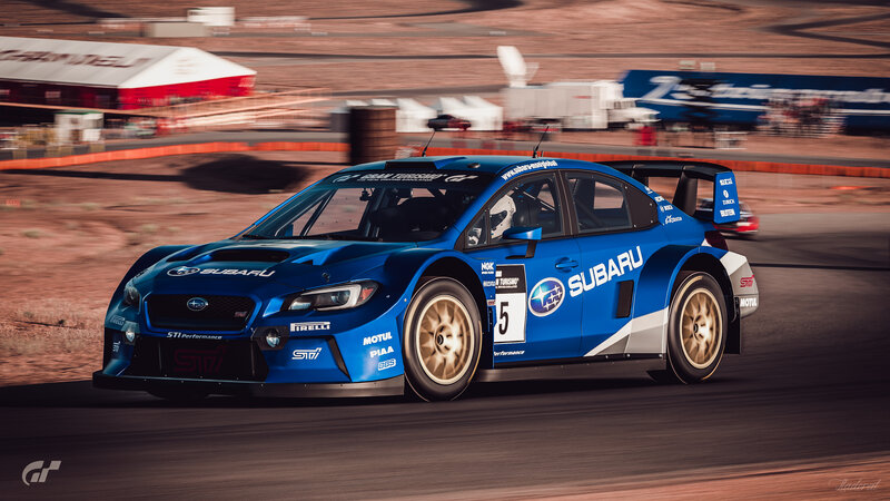 Blue Rally Car on Track — Dynamic
