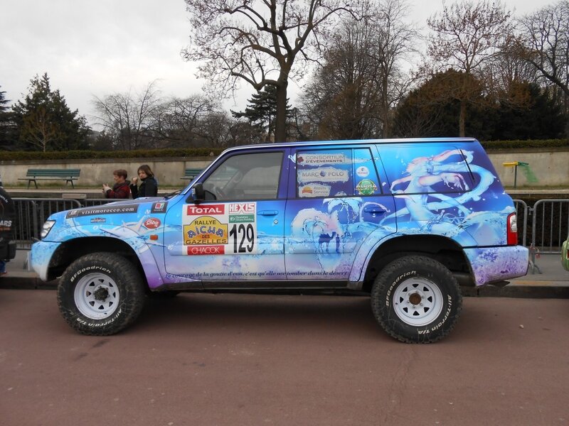 Blue Rally Car — Outdoor