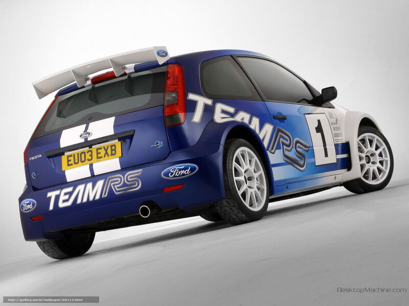 blue rally car with team rs livery