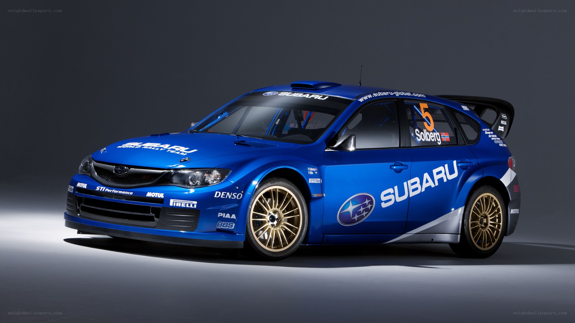 blue rally car
