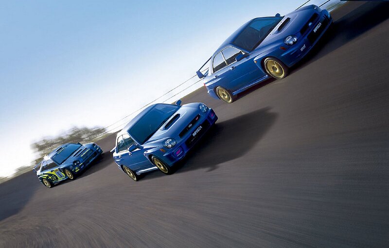 Blue Rally Cars