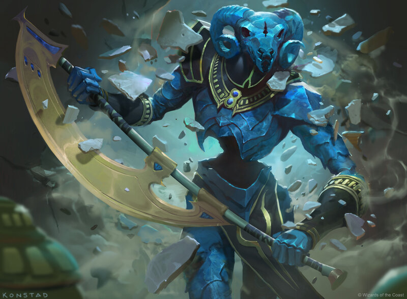 Blue Ram-headed Warrior