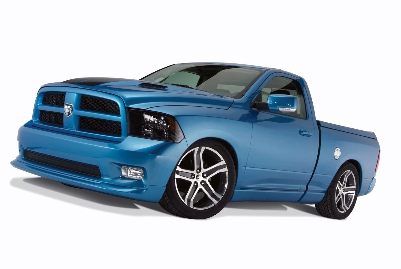 blue ram pickup truck