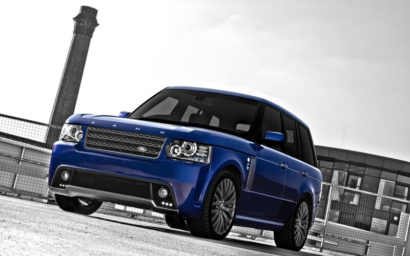 blue range rover suv