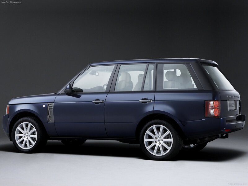 blue range rover suv