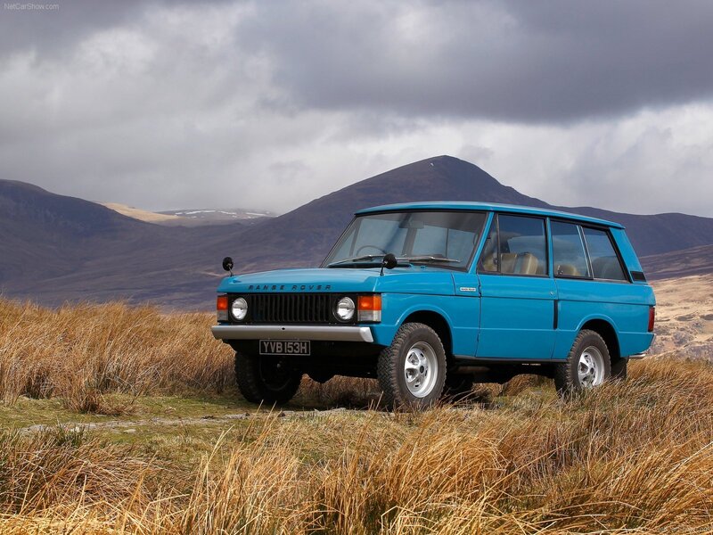 Blue Range Rover Suv — Dramatic